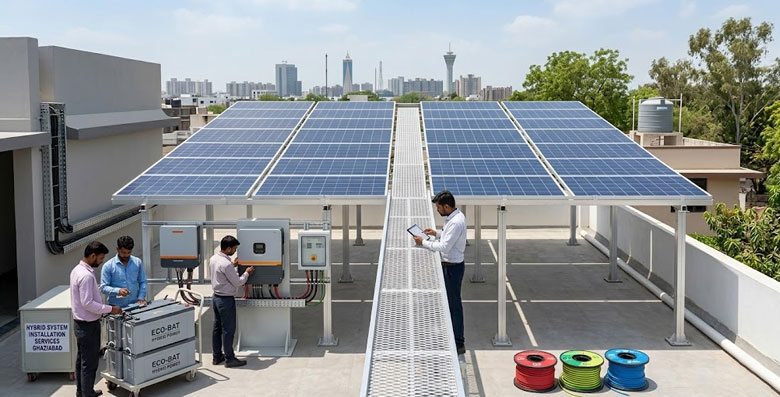 Hybrid Solar System Installation Services in Rabupura, Jhajhar, Jewar, Bulandshahr, Khurja, Dadri and Greater Noida
