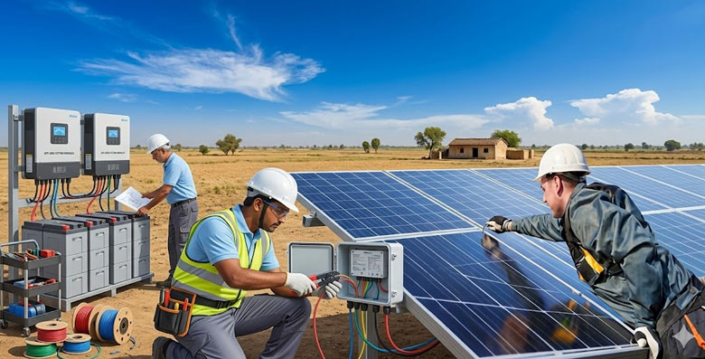 Off Grid Solar System Installation Services in Rabupura, Jhajhar, Jewar, Bulandshahr, Khurja, Dadri and Greater Noida